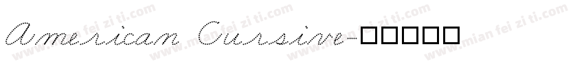 American Cursive字体转换